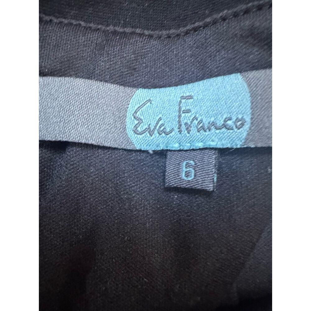 Anthropology Eva Franco Dress Size 6 Black Tan Fit Flare Preppy Academia - Picture 5 of 11